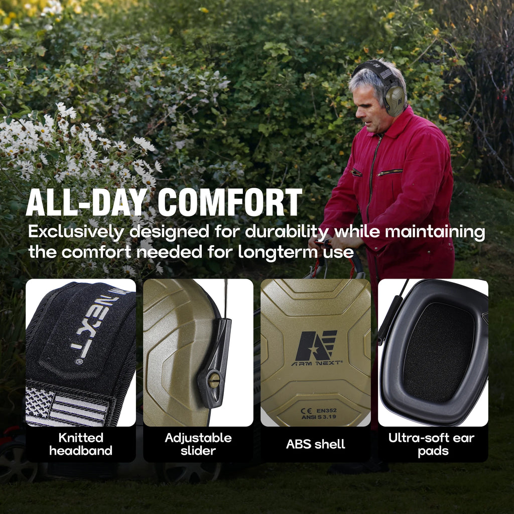 Earmuffs Shooting Ear Protector Hear Protection Passive Muffs Safety Noise Reduction Cancelling Headphone NRR26db