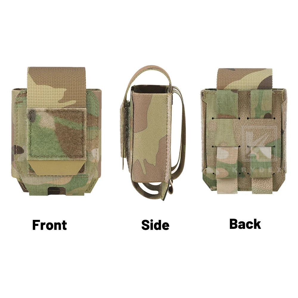 KRYDEX Handcuff Pouch MOLLE PALS + Belt System Low Profile Modular Handcuff Pouch for 1.75” / 2” Duty Belts Vests