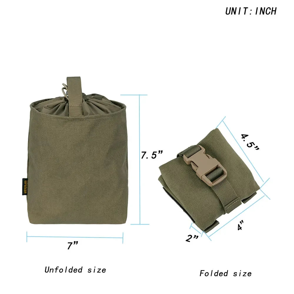 EXCELLENT ELITE SPANKER Tactical Molle Recycle Pouch Portable Folding Recovery Storage Bag Outdoor Hunting  Equipment