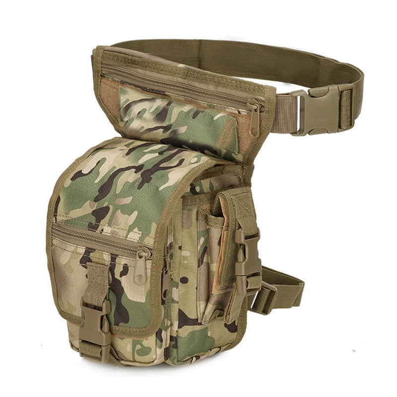 Tactical Drop Leg Bag Waist Belt Bag Drop Leg Pouch Nylon Molle Pack Men Climbing Hunting Camouflage Bag
