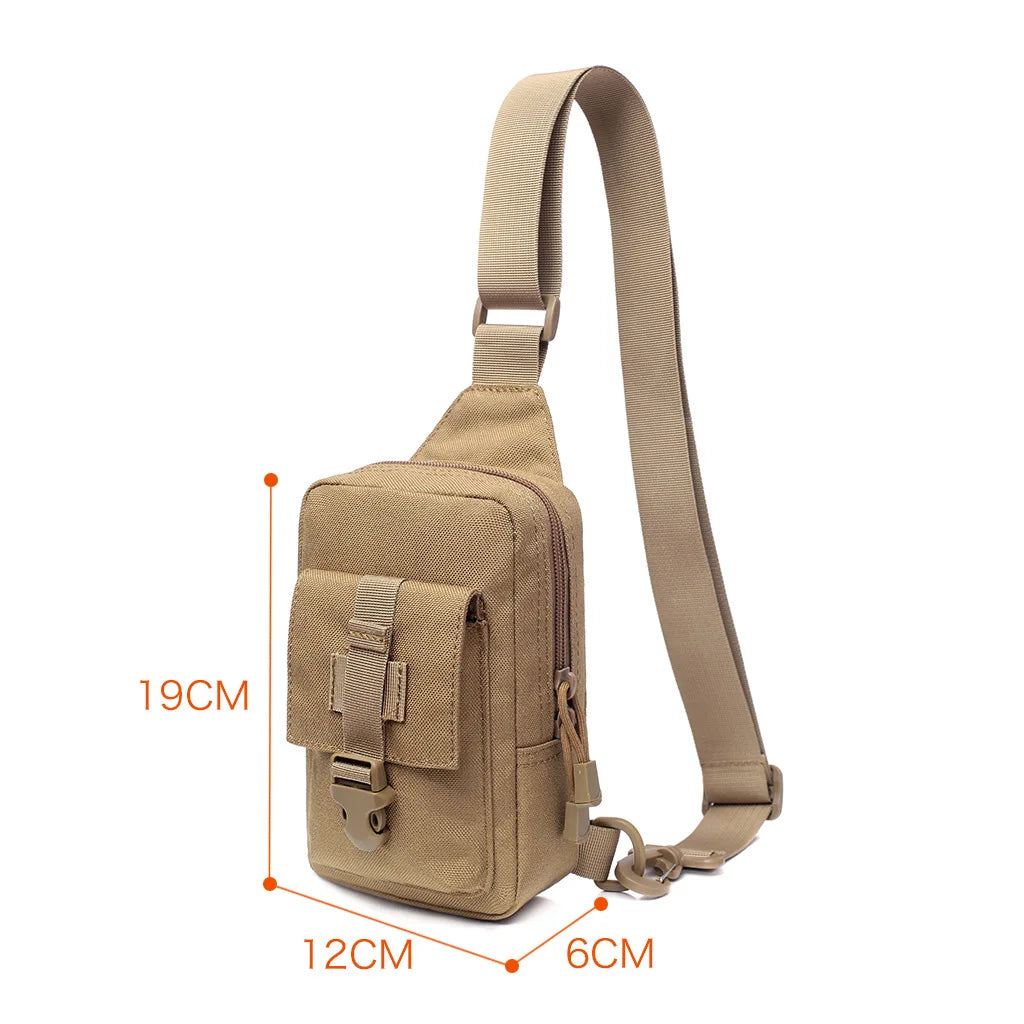 Outdoor Small Anti-theft Camouflage Chest Bag Hiking Crossbody Bag Nylon Hunting Fishing Camping Cycking Shoulder Bag