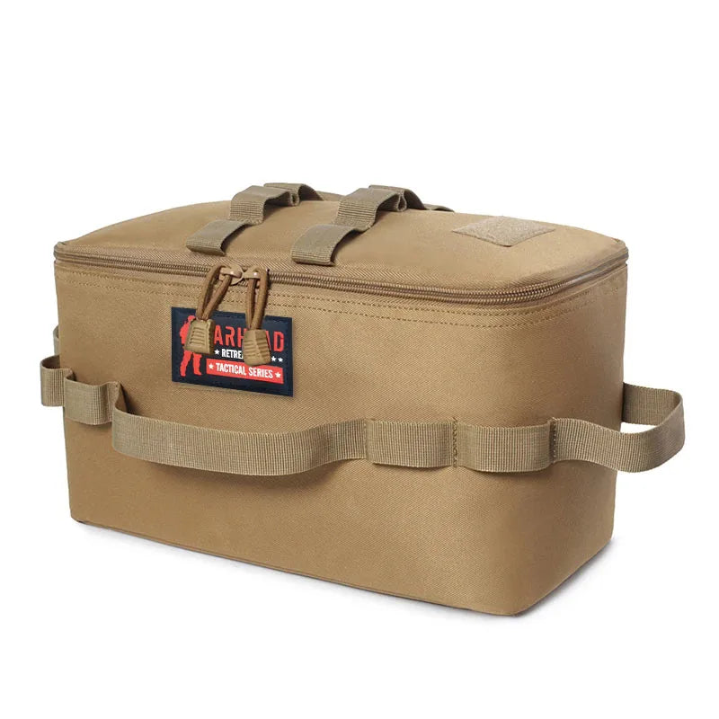 Tactical Camping Cookware Bag Modular Organizer MOLLE Storage Pouch Water Resistant Outdoor Gear Bag for Hiking Travel Hunting