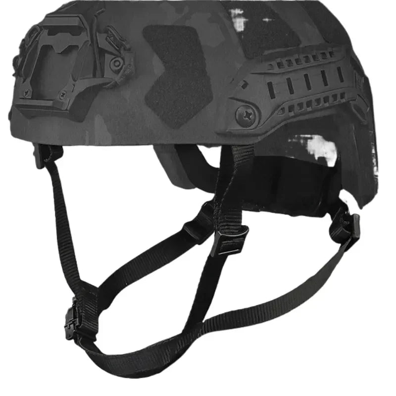 Tactical Helmet with Quick-Adjust Suspension System and Internal Locking Strap Compatible with FAST Helmet Models