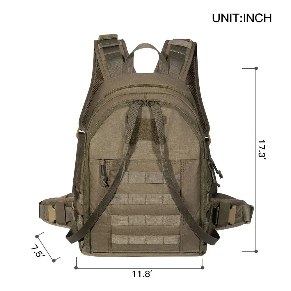 20L Tactical Backpack Vest Dual Purpose Molle Plate Carrier Bag Backpack Nylon Hiking Rucksack  with Vests Outdoor Backpacks