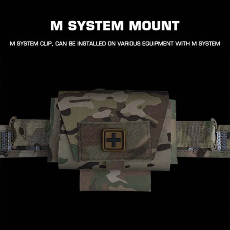 Compact Camo MOLLE First Aid Kit Quick Detach Pull Handle Lightweight Emergency Medical Pouch for Outdoor Survival Essentials