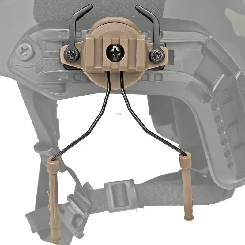 Tactical Headset Holder Fast Helmet  Rail Suspension Bracket Hunting Shooting Headset Bracket Helmet Rail Adapter Set