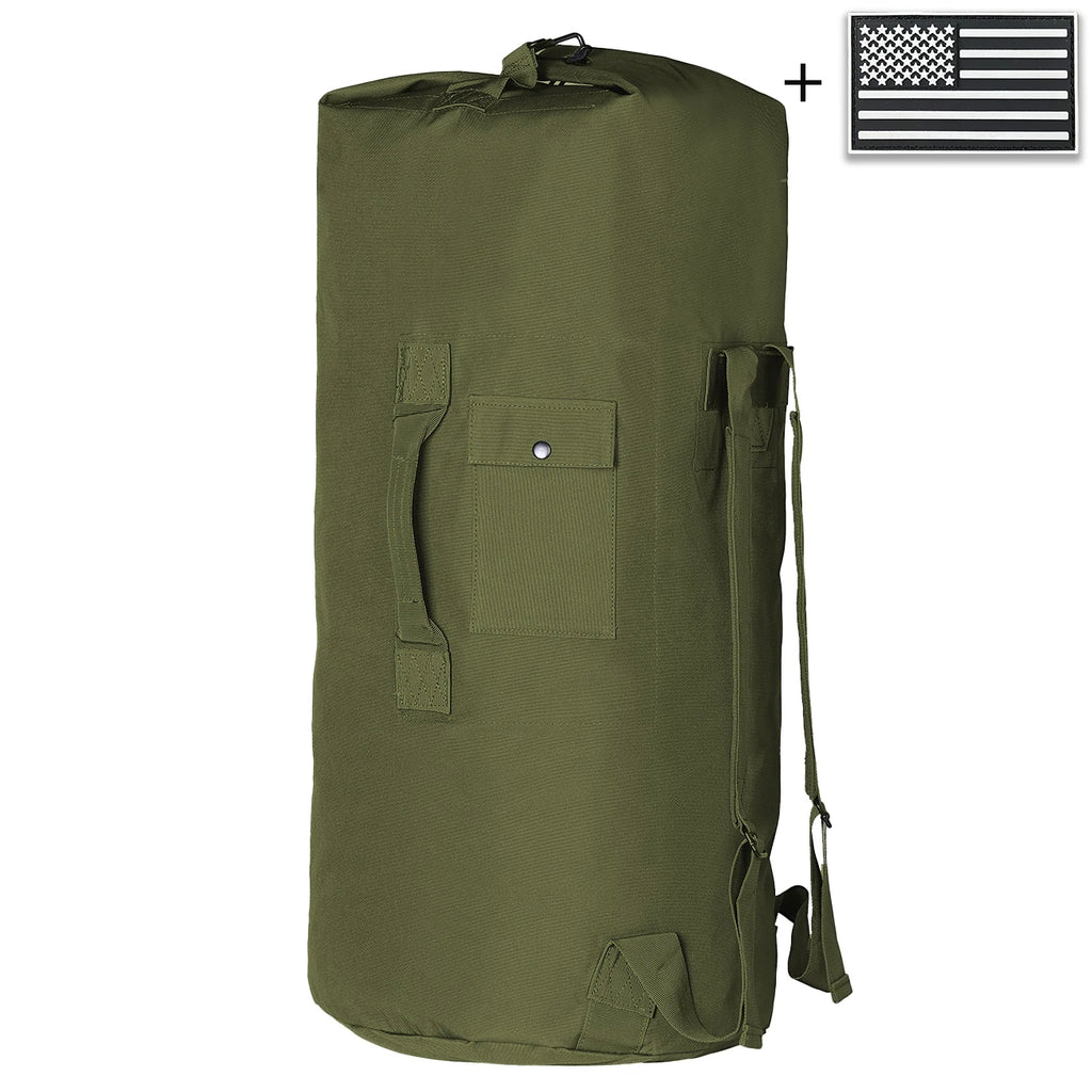 Large capacity buckle closure design luggage bag, paired with reinforced webbing handle for stronger load-bearing capacity
