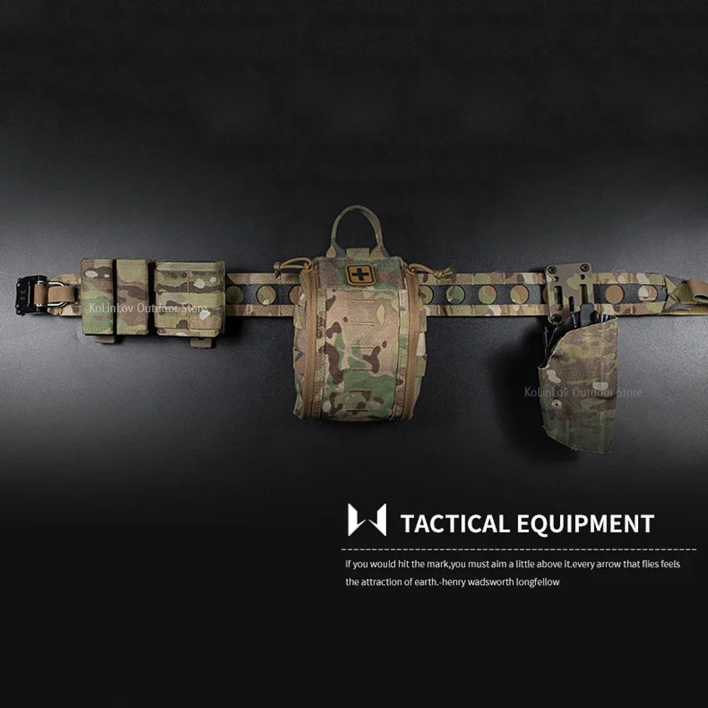MOLLE Tactical First Aid Kit Waist Belt Bag Hunting Vest Plate Carrier Outdoor Camping Quick Response Outdoor Medical Tool Pack