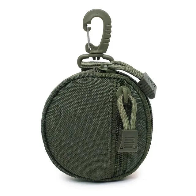 1000D New Outdoor Casual Men Coin Wallet Portable Mini Money Coin Pouch Keys Holder Waist Bag Round Small Case Zipper Wallet