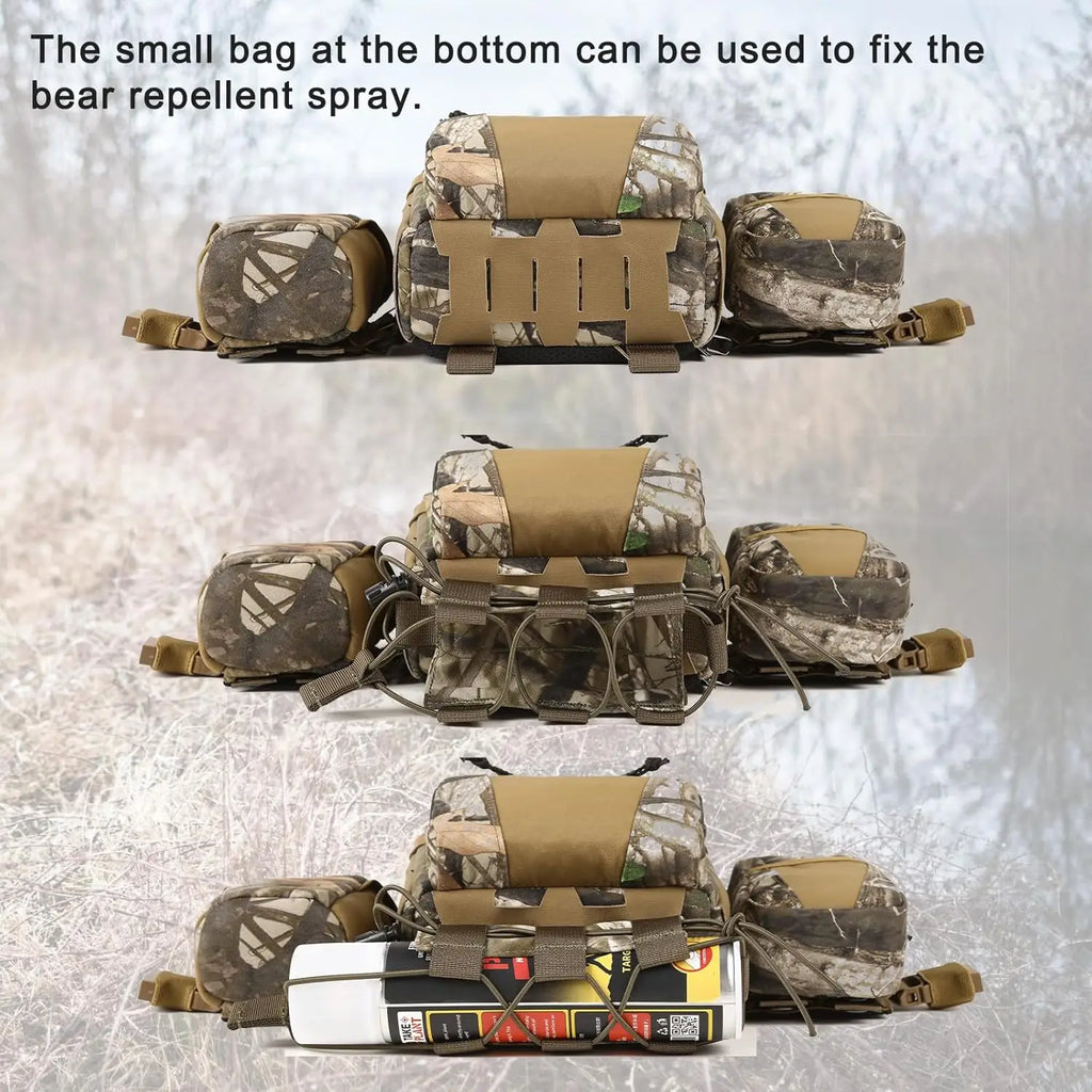 VOTAGOO Binocular Harness Case Bino Chest Pack Magnetic Closure MOLLE System Water Repellent for Hunting Outdoor
