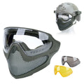 Tactical Face Mask Anti-Fog Goggle Paintball Airsoft Cs Shooting Steel Mesh Breathable Protective Head Helmet Masks Hunting Gear