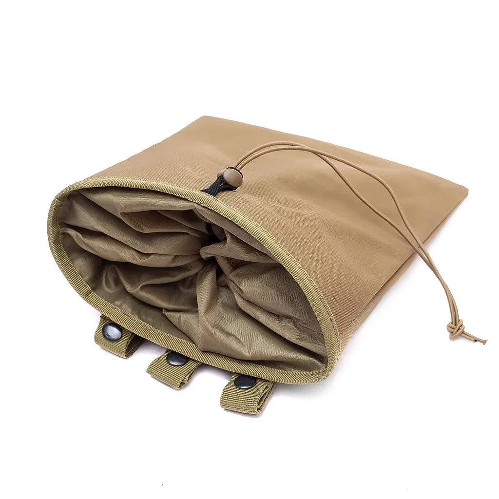 Outdoor Large MOLLE Dump Pouch Tactical Mag Recovery Bag Drawstring Magazine Recycling Storage Pack Hunting Gear Holder