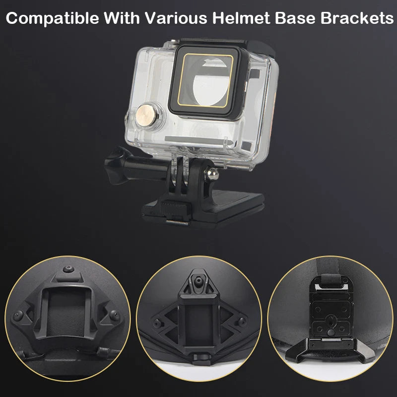 FAST/MICH/NVG Helmet Accessories Tactical Helmet Base Adapter Fixed Mount For GoPro Hero Action Camera BK OD DE