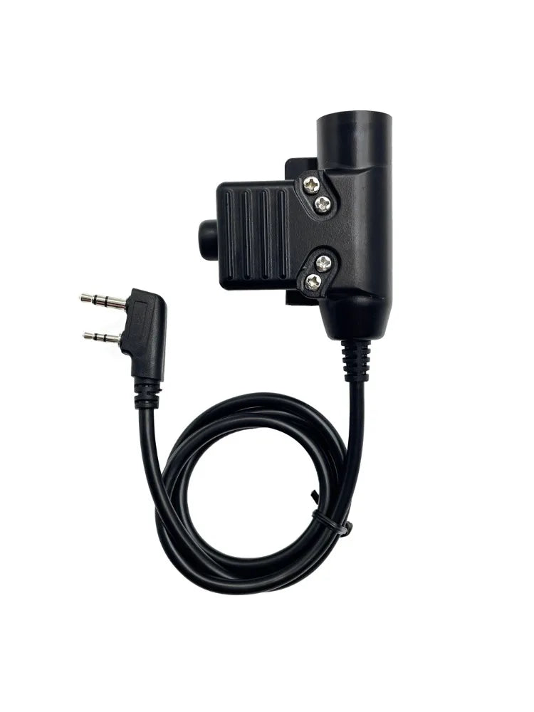 EARMOR Tactical PTT Tactical Headset Button activated push-to-talk PTT adapter M51 and AUX radio interface KENWOOD