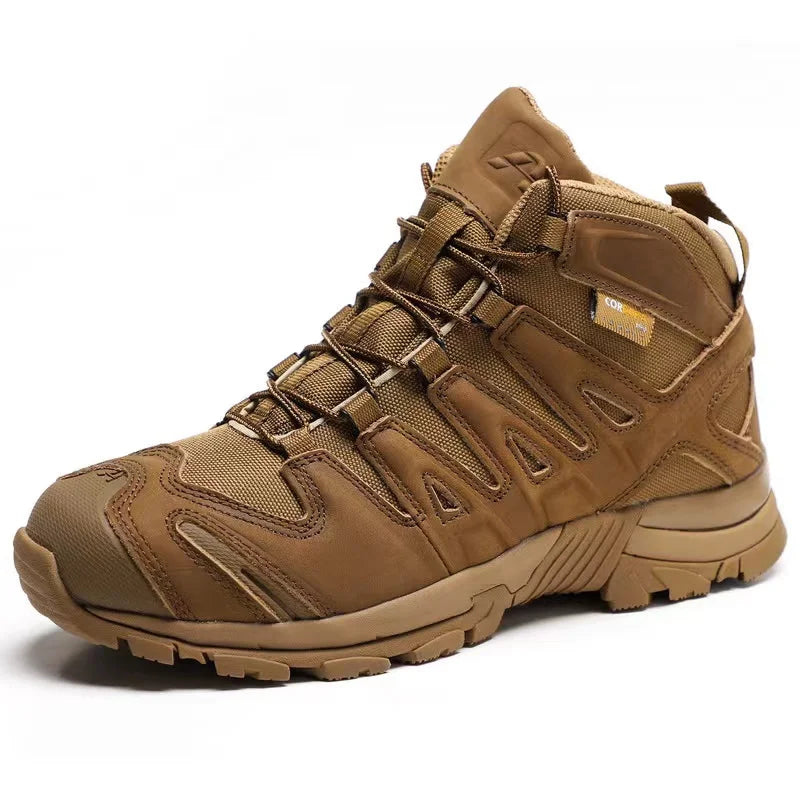 TopFight Men Boots Tactical Military Combat Boots Breathable Combat Boots Plus Size Desert Boots Men Hiking Shoes