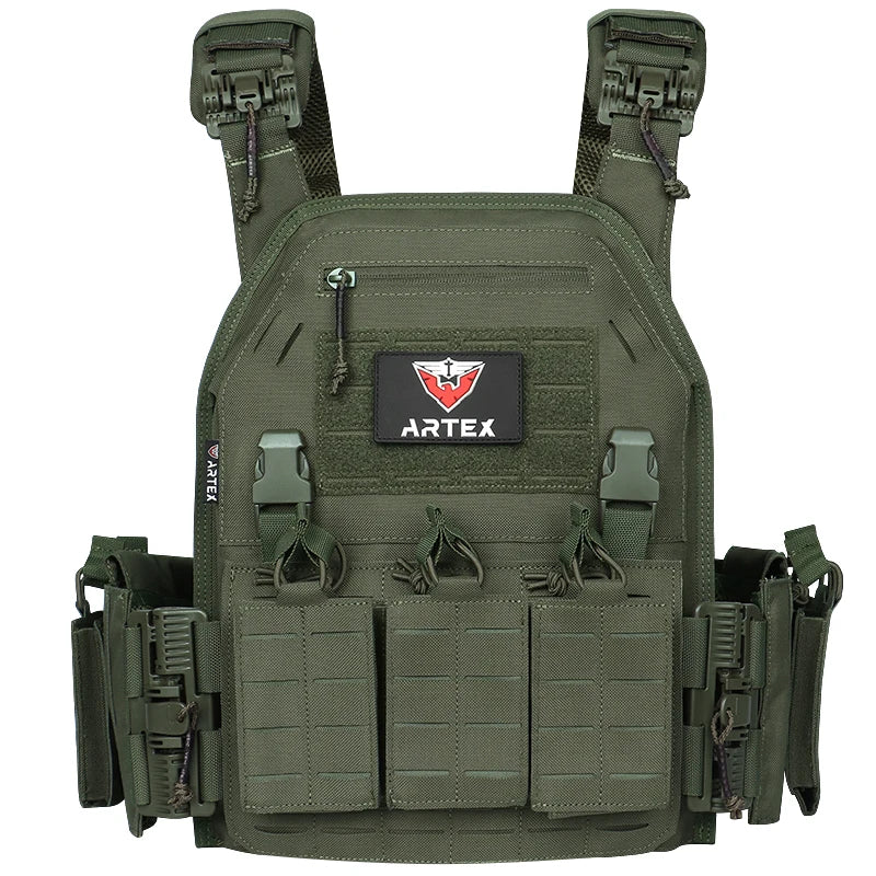 ARTEX 6094 Cycling Vest Outdoor Riding Gear MOLLE Style Vest Quick Release Design Laser Cut Style Storage Gear for Bike Sports