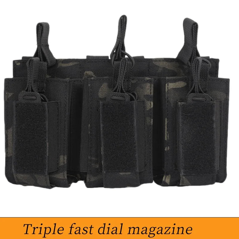 New Mother Child Triple Pack Attachment Pistol Magazine Bag Field Tank Top Multi functional Hanging Bag Outdoor Storage Bag