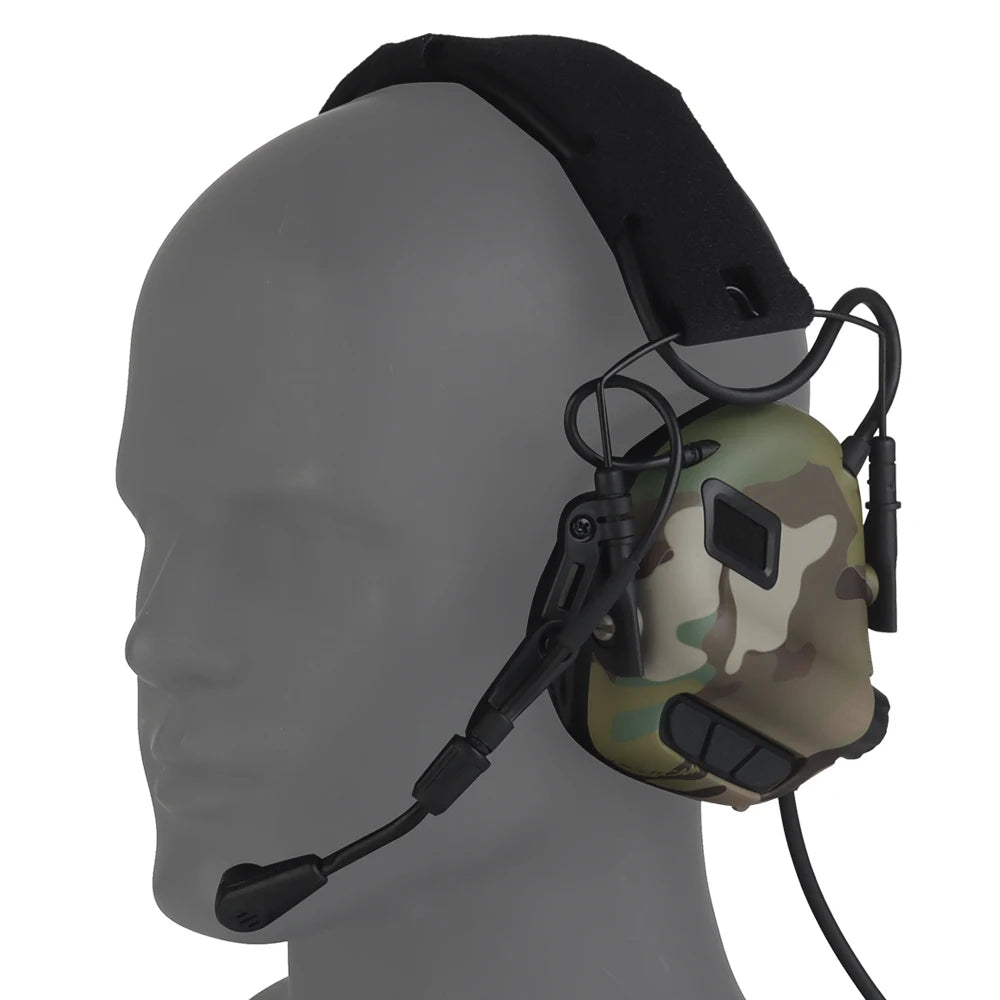 7th Gen Active Headset M32 MOD4/SE Style Shooting Earmuffs CS Tactical Noise Reduction Headset with Helmet OPS ARC Rail Adapter