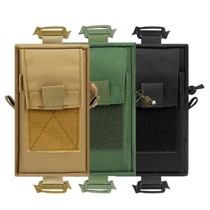 MOLLE-Compatible Shoulder Strap Bag | Multi-Function Outdoor Pouch | Phone Holder & Storage for Camping & Hiking Gear