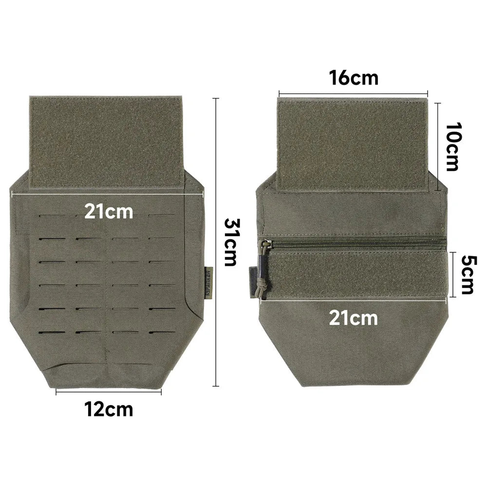 Tactical Panel Protect Pouch Magic Tape Multi-fit Pocket Retention Flap  Plate Carrier Pouch Assault Hunting Vest Tool Bag