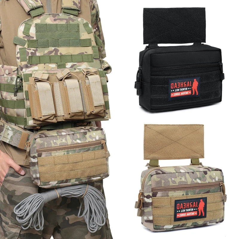 Outdoor Tactical Vest Drop Pouch Molle EDC Dump Pouch Utility Bag For D3 Chest Rig MK3 Vest Plate Carrier Storage Bag