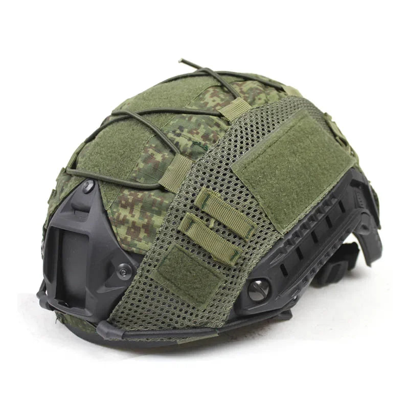 1 PC Tactical Helmet Cover for Fast MH PJ BJ Helmets Fast Helmet Protector Elasticated Cord (Helmet Not Included)