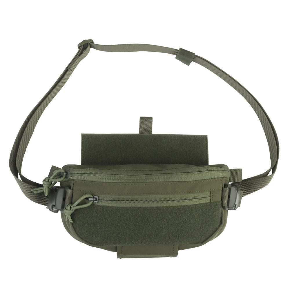 Tactical Drop Pouch Hanger Pouch Compact Abdominal Dangler Pack Quick Release Shoulder Bag Vest Plate Carrier Airsoft Gear