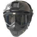 Tactical Full Face Helmet FAST ABS with Detachable Goggles & NVG Bracket, Airsoft CS Military Protective Mask Gear for Outdoor W