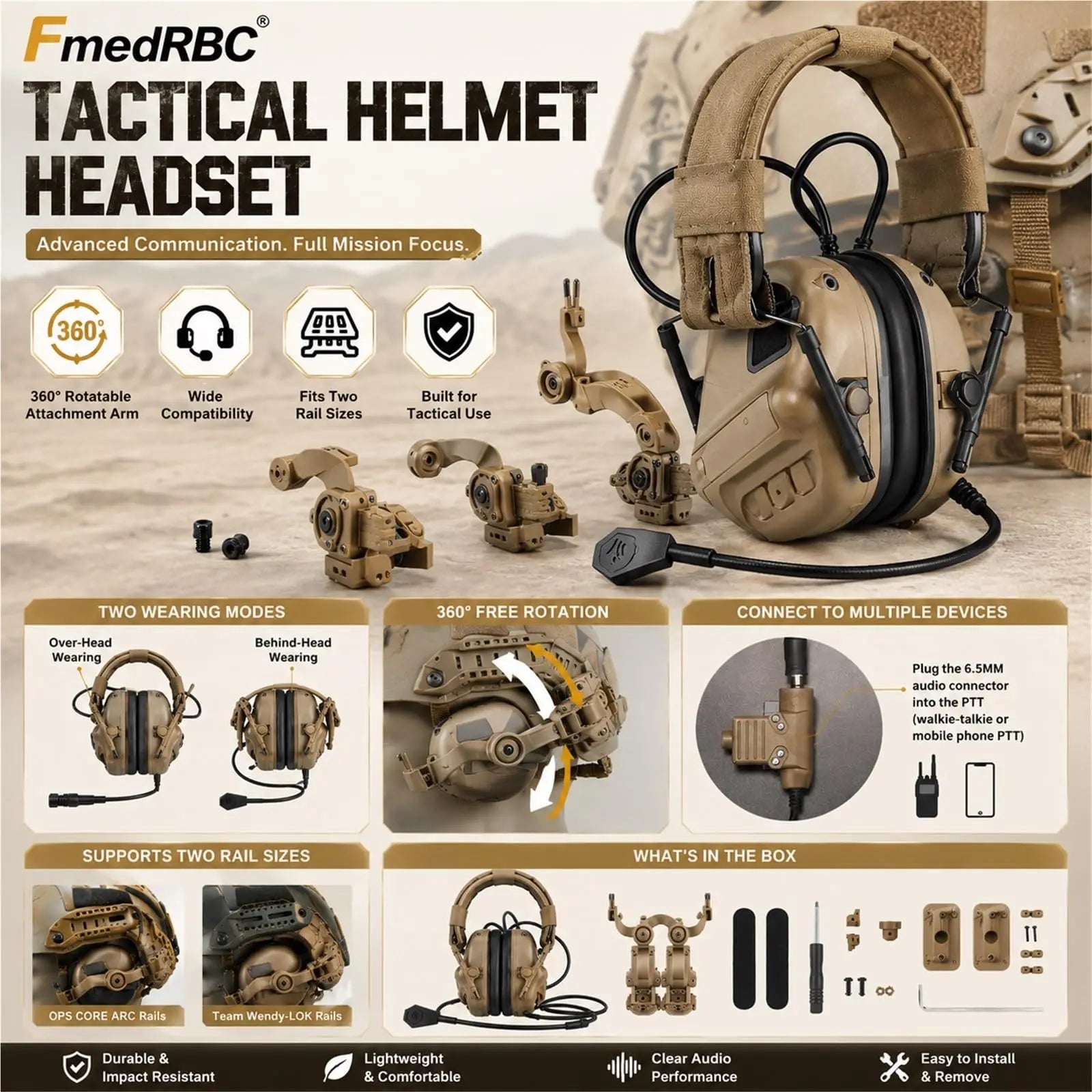 Tactical Airsoft Helmet Set with Dummy NVG Model & Communication Headset, Paintball Combat Protective Gear for Cosplay Movie Pro