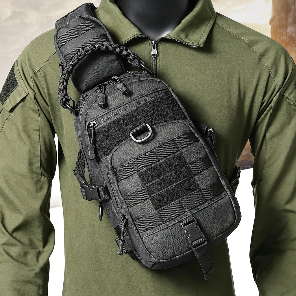Camping Chest Bag Tactical Backpack for Men Sports Shoulder Outdoor Hiking Climbing Cycling Fishing MOLLE Sling EDC Fanny Pack