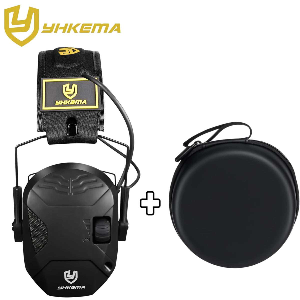 YHKEMA Earmuffs Active Headphones for Shooting Electronic Hearing Protection Hunting Headphone with Portable Storage Bag
