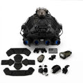 10 in 1 Tactical FAST Helmet Set with Shock Absorbing Pads NVG Model Headset Signal Light for Airsoft Paintball CS Cos Roleplay