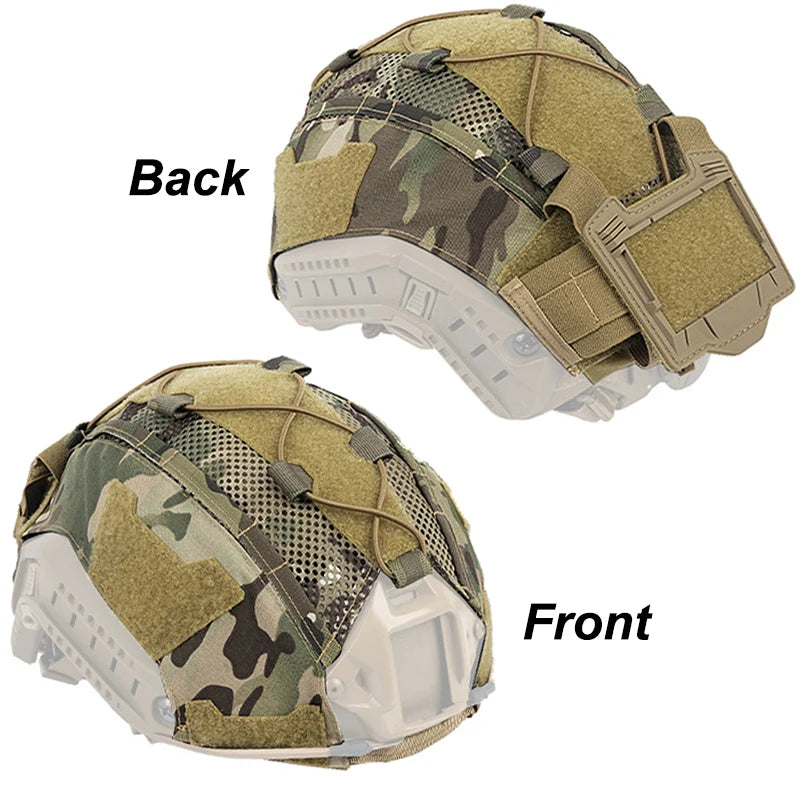 Tactical Helmet Cover With NVG Battery Pouch for FAST MH PJ BJ OPS-Core Airsoft Helmet Paintball Hunting Accessories