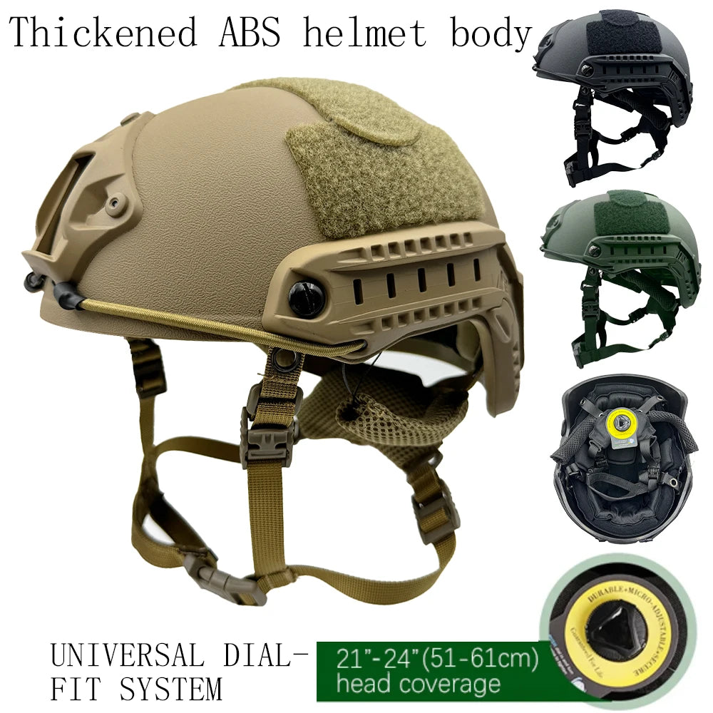 FAST Helmet Airsoft MH Helmet ABS New Thickened Outdoor PJ Air Gun Shooting CS Protective Equipment