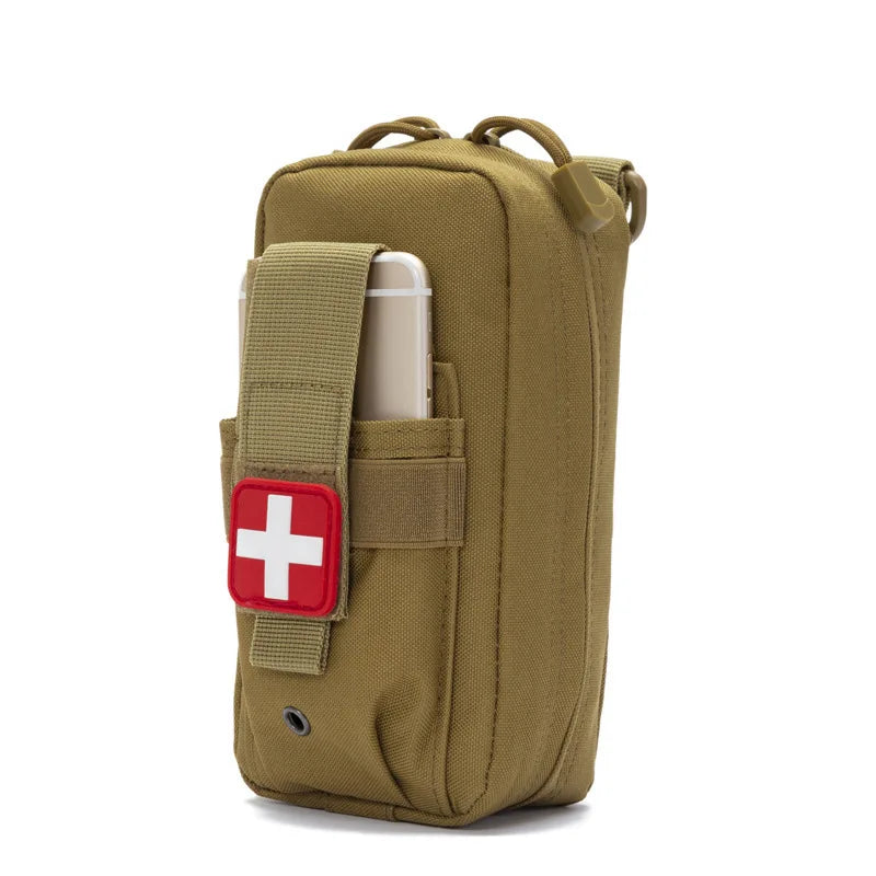 Outdoor Rescue Bag Medical EDC Bag First Aid Kit Tourniquet Scissors Waist Bag MOLLE Hunting Survival Pouch