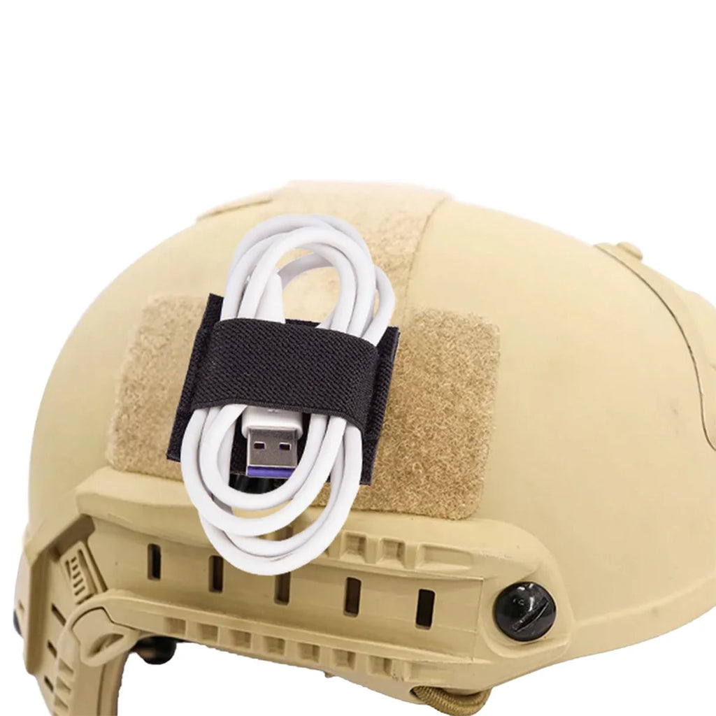 Tactical Headset Wire Harness Strap Elastic Organizer Headset Wire Harness Hook Loop Sticker Helmet Vest Accessories