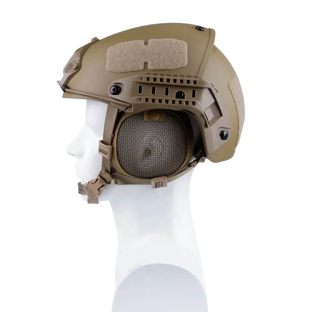 Tactical Steel Mesh Ear Protector Ear Muffs for Most Fast Helmets Outdoor Shooting Hunting Helmet Accessory