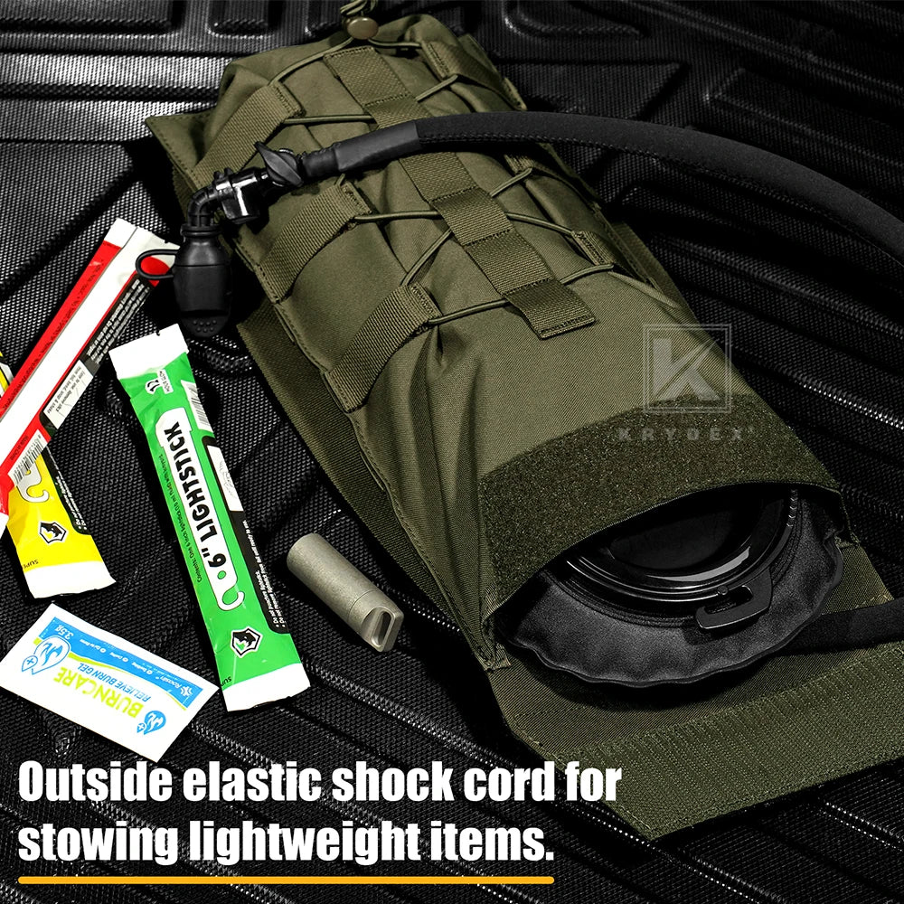 KRYDEX 500D Tactical 100 oz Hydration Pouch MOLLE Carrier Pack Bag Modular 3L Water Bladder Pouch Hunting Outdoor Accessories