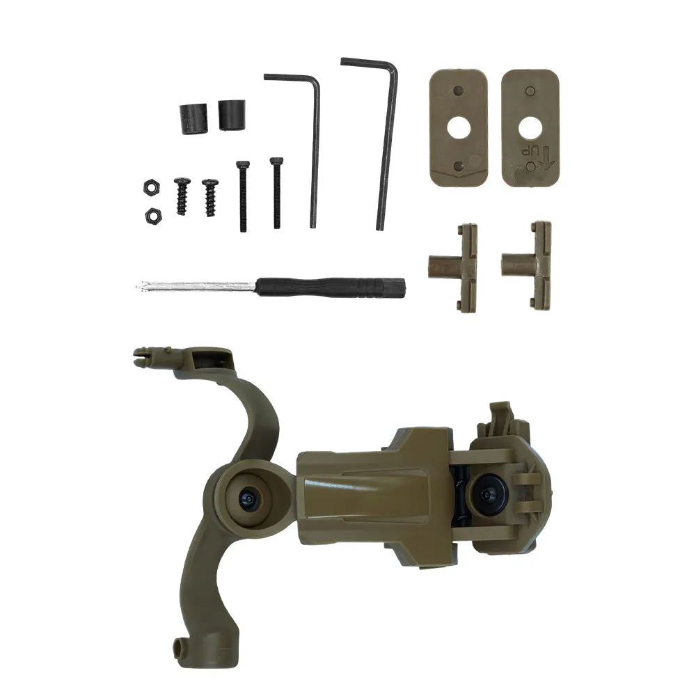 Tactical Headset Holder Fast Helmet Rail Mount Adapter Multi-Angle Rotation Pickup Headphone Bracket OPS CORE ARC/Wendy