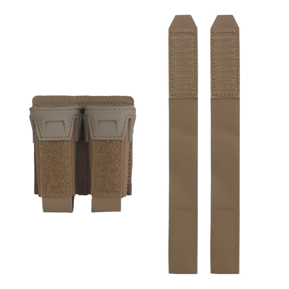 Tactical Elastic K Type 9MM Double Mag Pouch Molle Clip Mag Holder for Plate Carrier and Belt Hunting Accessories