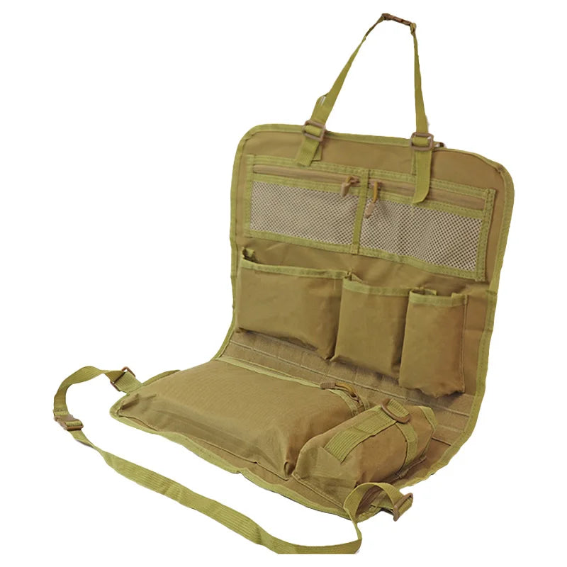 Tactical Car Seat Back Hanging Bag 7 Storage Pockets Hunting Pouch Foldable Wall Hanging Storage Bag Car Accessories