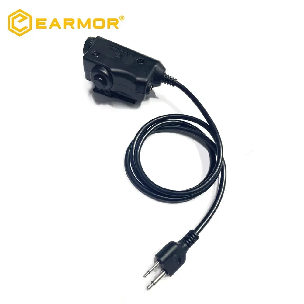 EARMOR PTT Adapter M51 Tactical Headset PTT ICOM & AUX Radio Interface