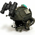 Tactical FAST Helmet Set Military Airsoft Bump Helmet 9-in-1 Set with Headphones Lighting for CS Paintball Outdoor Field Cosplay