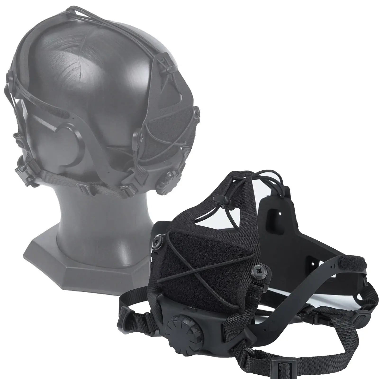 Multi-Function NVG Head Mount with Adjustable Suspension, Lightweight Tactical Helmet Camera Bracket for Outdoor and Filming