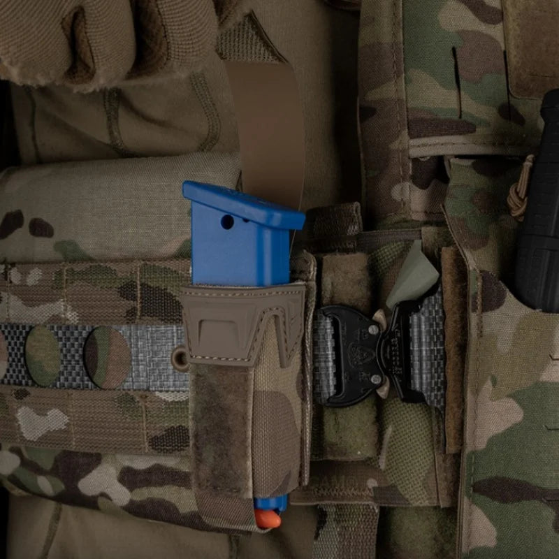 New multi-functional MOLLE clip K-type 9mm Mag bag with elastic fixation 9mm hunting accessories single Mag bag