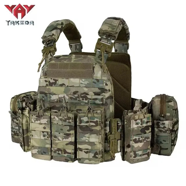 YAKEDA Tactical Vest 6094 Fast detachable light laser cut outdoor hunting black gear carry vest of high quality