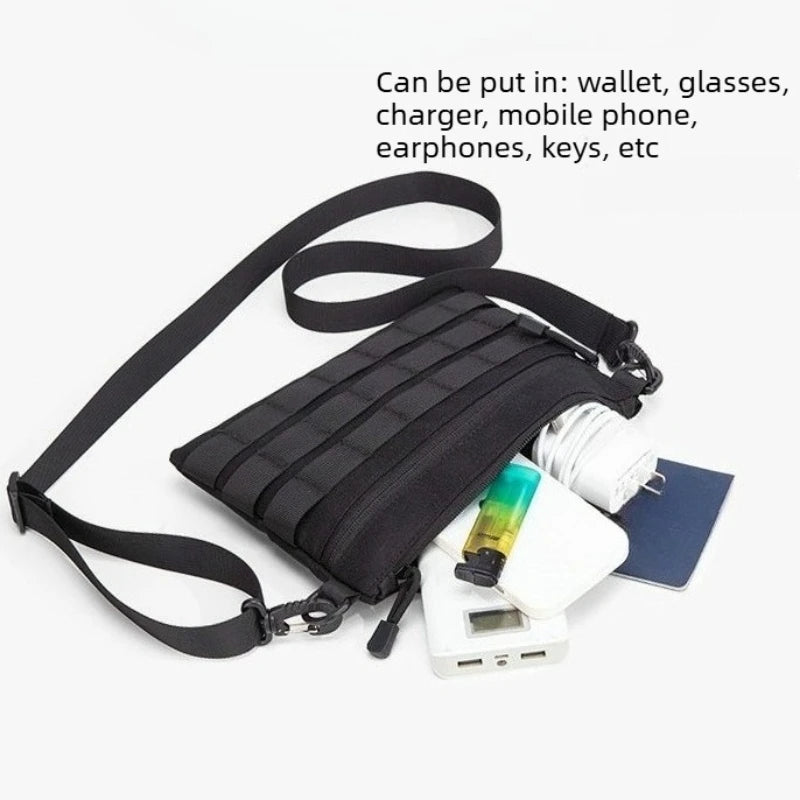 Ultra Thin Anti-Theft Shoulder Bag Outdoor Leisure Commuting Bag Tactical EDC Molle Bag Multifunctional Tool Bag with Straps