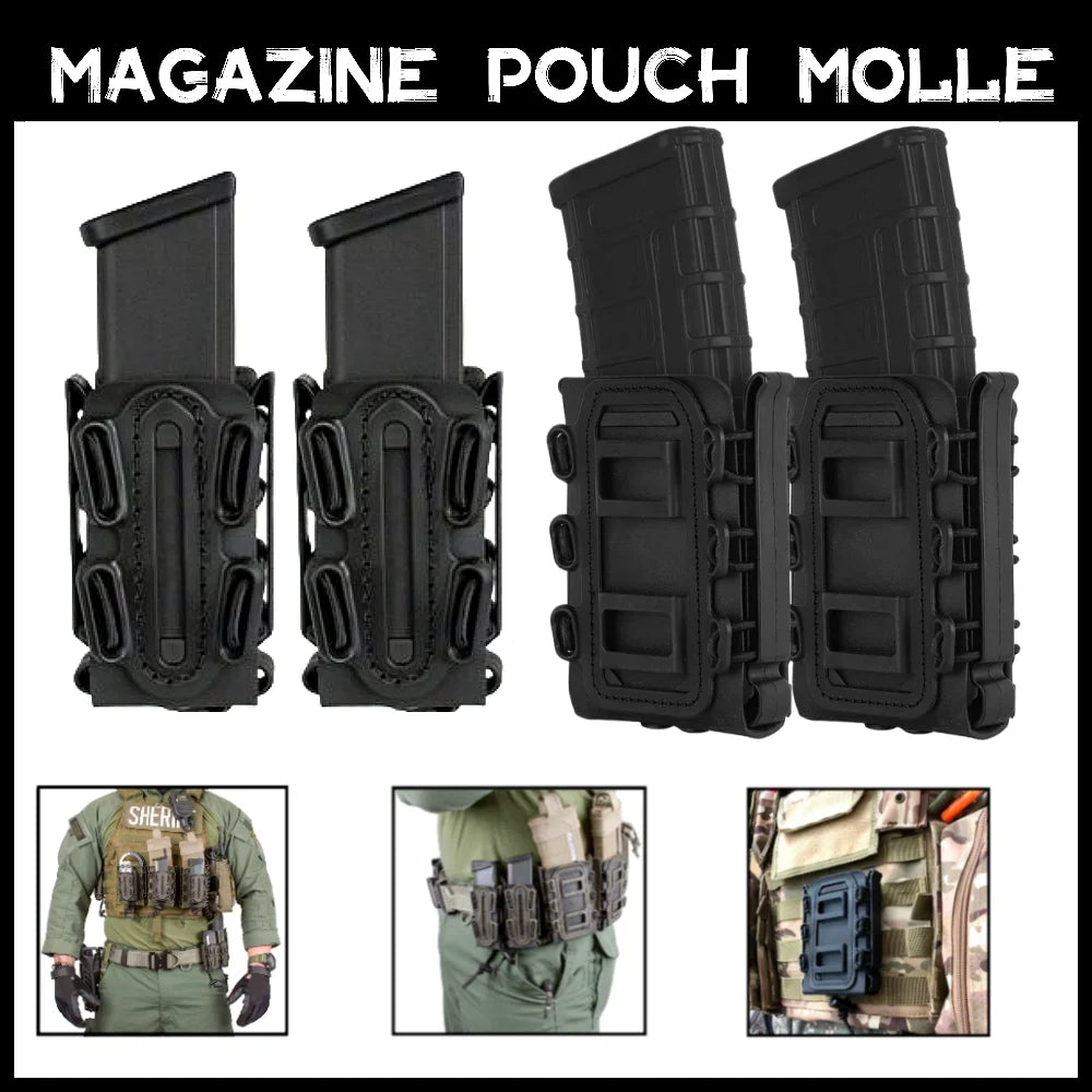 Fast Mag Flexible Molle Pouch for AK 74 47 AR M4 5.56 7.62 Rifle Pistol Magazine Holder