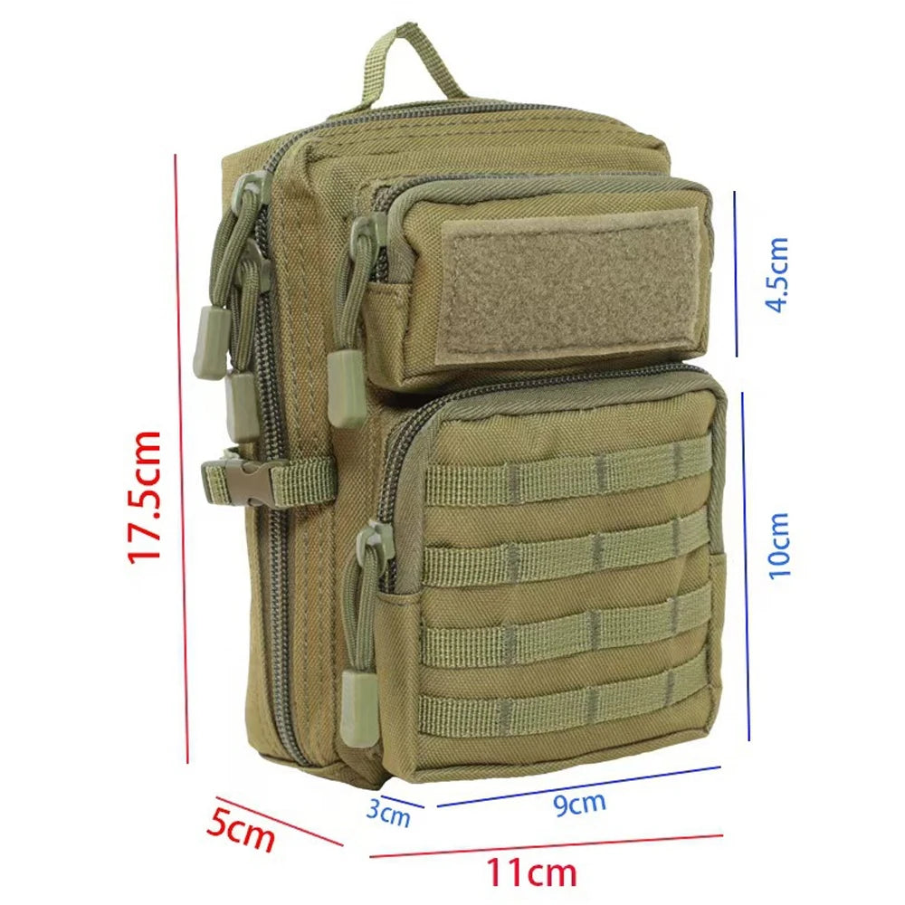 Tactical Molle Utility Pouch Outdoor Hiking Travelling Sling Backpack EDC Tool Pouch Medical Waist Packs Hunting Shoulder Bag