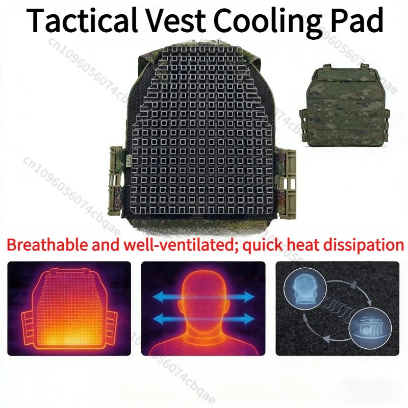 Tactical Vest Breathable Pad 4D Hollow Cooling Sweat Wicking Cushion Multifunctional Backpack Ventilation Pad